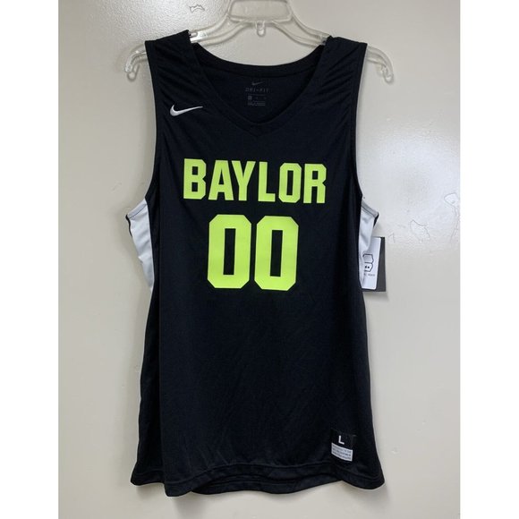 New Nike Baylor University Bears Stock Basketball Jersey Men's L 932177 Black - Picture 1 of 7